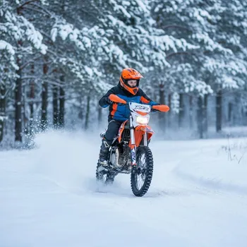 malá motorka Leramotors Dětská benzínová motorka Pitbike Leramotors by APOLLO JAGUAR 125ccm 17“/14“ E-START 4 rychlosti - oranžová