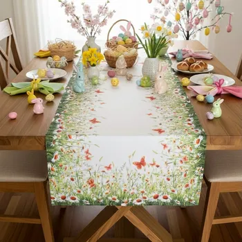 ubrus Vzorovaný ubrus - běhoun na stůl JARNÍ LOUKA 50x100 cm Mybesthome