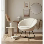 Křeslo Orson Center - krémová / černá