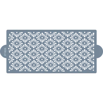 Cukrářská šablona (Stencil) Symetrický květinový vzor