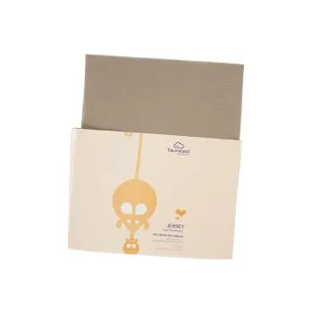 Prostěradlo TRÄUMELAND Prostěradlo do junior postele bavlna 90 x 200 Taupe