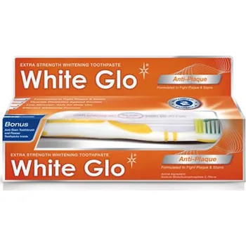 Drogerie White Glo, bělící zubní pasta proti zubnímu kameni a jeho tvorbě 100 ml + zubní kartáček