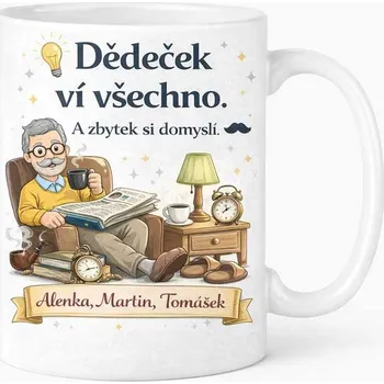 Hrneček pro dědu 6 - bílý