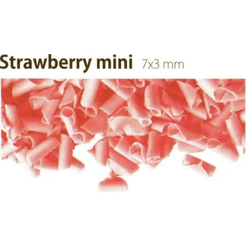 Čokoláda Čokoládové hobliny jahodové mini - 80g