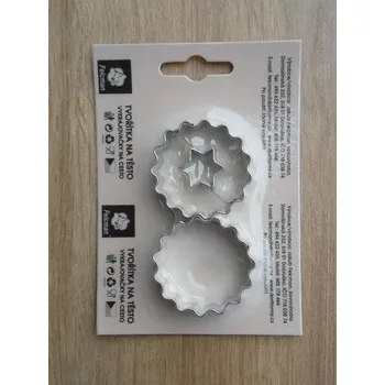 Vykrajovátko Dvojsada vykrajovátek se středem tvar vroubkované kolečko