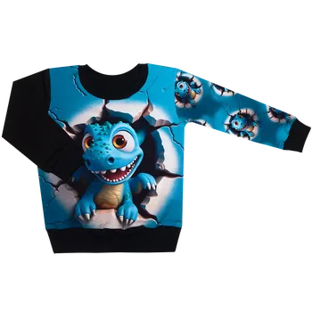 Mikina bez kapuce - DINO modrý Velikost: 110