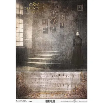 Umělecký papír Rýžový papír na decoupage ITD - Tajemno, galerie portrétů, fantasy - R1929