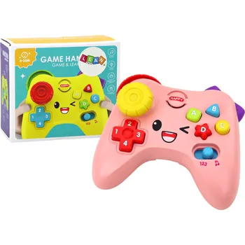 Hračka pro nejmenší Mamido Interaktivní vzdělávací konzole růžová se světly a zvuky