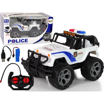 RC model auta Mamido Auto Policie na dálkové ovládání R/C Jeep 1:14