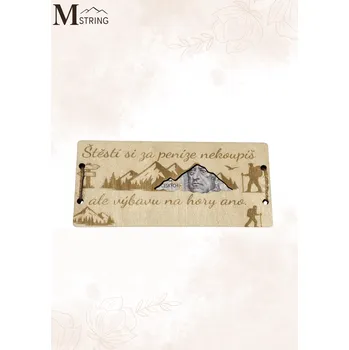 Obálka Dřevěná obálka na peníze velká - Hory