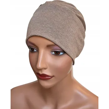 Dámské oblečení Eva Design turban z viskózy hnědý univerzální velikost