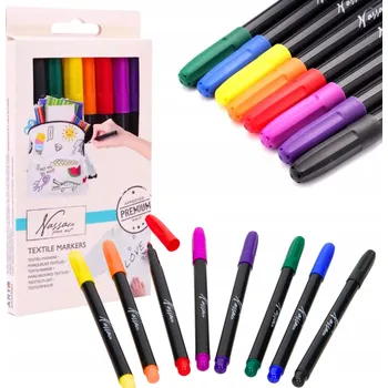 POPISOVAČE NA LÁTKY FIXY FIXY NA OBLEČENÍ A BOTY 8 KUSŮ