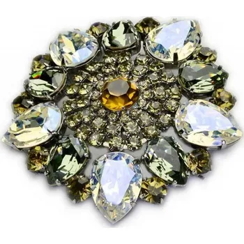 Brož Velká vintage diamantová Brož Swarovski Dárek