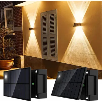 Venkovní osvětlení TALWEI Solární Nástěnné Lampy Venkovní LED Vodotěsné 2 Kusy