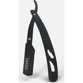 Steve’s Real Steel Shavetta – kvalitní shavetta z nerezové oceli s pouzdrem pro přesné holení kontur Precizní shavetta z nerezové oceli s pouzdrem