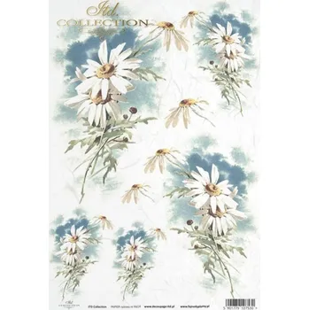 Výtvárné potřeby Rýžový papír na decoupage ITD - Kopretiny - R0414