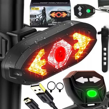 Cyklosvítilna SVĚTLO NA KOLO ZADNÍ SMĚROVKY BLIKAČE SIGNÁL 120dB + DÁLKOVÉ OVLÁDÁNÍ
