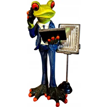 Obraz Žába zelená - Figurka podnikatele, dekorace do kanceláře