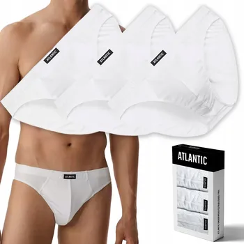 Slipy Pánské bavlněné slipy Sport 3-BALENÍ Pohodlné Kalhotky ATLANTIC 3BMP-322 - XXL