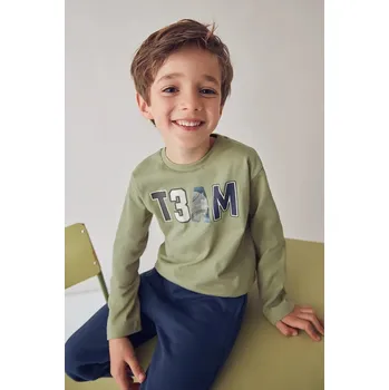 Dívčí tričko Bavlněné tričko s dlouhým rukávem Mayoral 4077.5A.Mini.9BYA zelená 91X, vel. 92