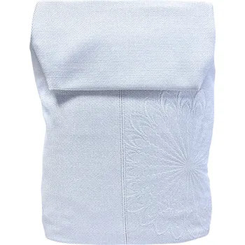 Městský batoh Šedomodrý texturovaný batoh s ornamenty Cora