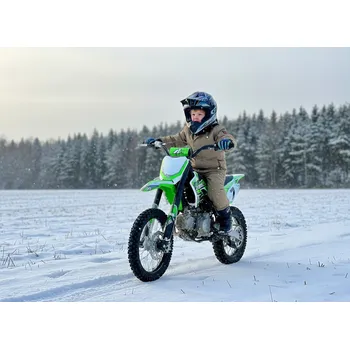 malá motorka Leramotors Dětská benzínová motorka Pitbike Leramotors By Apollo THUNDER 125ccm poloautomat 14/12 E-Start - 4-takt - zelená