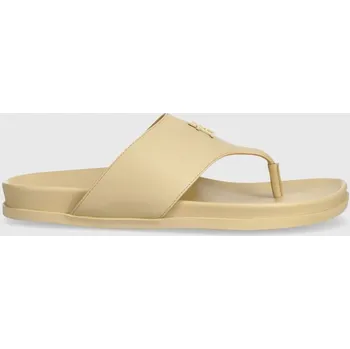 Dámské žabky Kožené žabky Tommy Hilfiger THONG COMFORT SANDAL FW0FW08042 béžová 80X, EUR 39