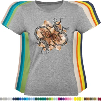 Dámské tričko damske-levne-bavlnene-tricko-digitalni-potisk-dekor-jesterka Barva: Grey melange - šedá směs, velikost: XXL