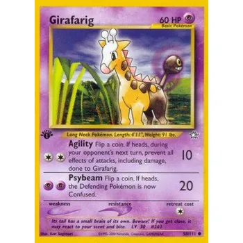 Karetní hra Pokémon NG 058/111 Girafarig 1st EDITION - Neo Genesis Stav: Near Mint