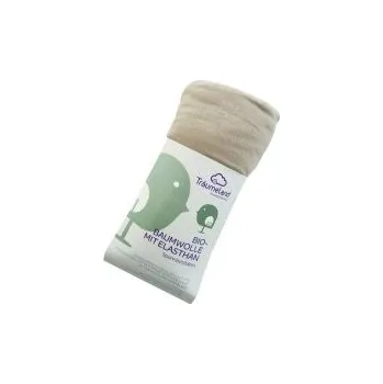 Prostěradlo TRÄUMELAND Prostěradlo Bio-Bavlna s elastanem do kočárku 35x78 Taupe