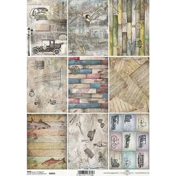 Výtvárné potřeby Rýžový papír na decoupage ITD - Vintage , malé motivy - R2035