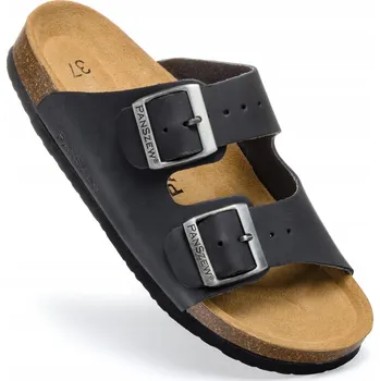 Dámské pantofle Nazouváky Dámské Kožené Pantofle na Korkové Podrážce Ortopedická Obuv do Práce 35-46 PanSzew