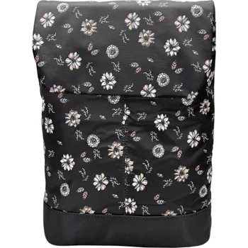 Městský batoh Černo-růžovo-bílý dámský městský batoh s květinami Nixie