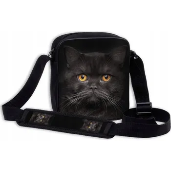 Kabelka MALÁ SVISLÁ TAŠKA S KOČKOU ŠEDÁ DĚTSKÁ PL