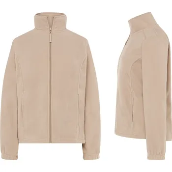 Dámská mikina Mikina fleecová JHK béžová XXL na zip bez kapuce dlouhý rukáv