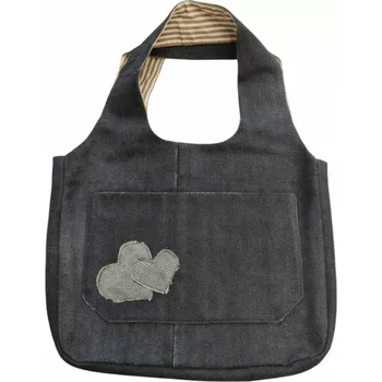 Nákupní taška CEDR Taška z džínoviny malá modrá 26 x 30 cm