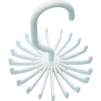 Věšák Otočný věšák na 20 kusů oblečení, 11x12 cm, bílý