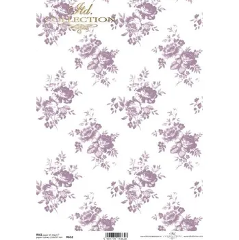 Umělecký papír Rýžový papír na decoupage ITD - Vínové růže - R0632