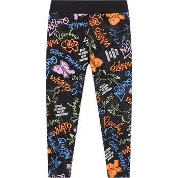 Dívčí oblečení DÍVČÍ ZATEPLENÉ LEGÍNY černé Kugo YL1093