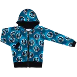 Mikina na zip - DINO modrý Velikost: 122