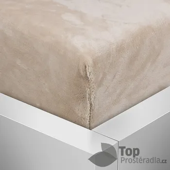 Prostěradlo Mikroplyšové prostěradlo 220x200 Elegance - Béžová