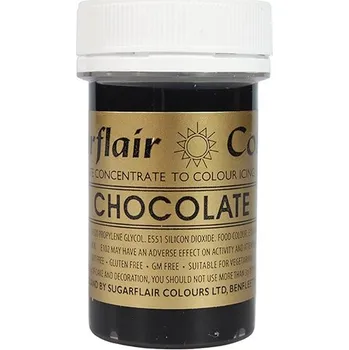 Potravinářské barvivo Gelová barva Sugarflair - Chocolate (25 g)