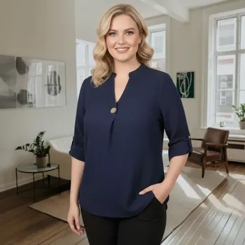 Dámská košile Dámská tmavě modrá košile uni velikost L - XXL R1375