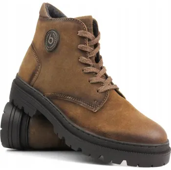 Pánská zimní obuv Pánské kotníkové boty BUGATTI AG732 PRAVÁ KŮŽE ZATEPLENÉ PLST NAD KOTNÍK HNĚDÉ