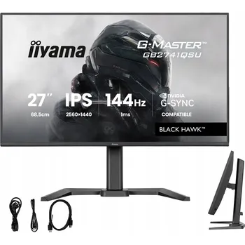 Monitor Monitor 27" iiyama G-Master GB2741QSU-B1 WQHD IPS LED 144Hz 1ms HDMI PIVOT