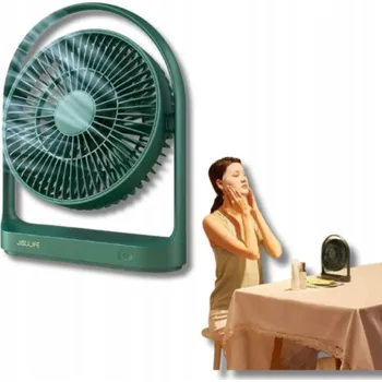 Domácí ventilátor Ventilátor Stojící Stolní Větrník Tichý Výkonný 4000 mAh Akumulátorový Slim