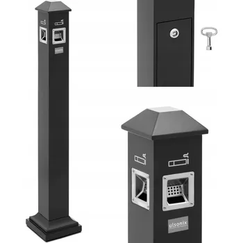 Odpadkový koš Stojící popelník s uzamykatelnou odpadkový koš, objem 3,5 l