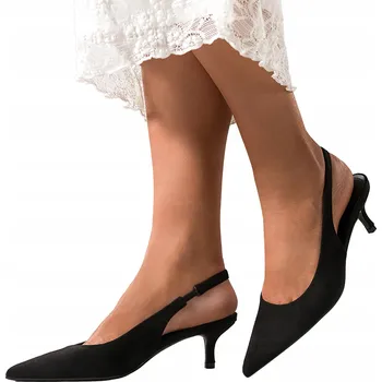 Dámské lodičky Lodičky Černé Dámské Otevřená Pata PODPATEK KIHLÍK Pohodlné Módní vel. 40