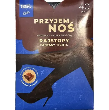 Dámské punčochy Vzorované Punčocháče Gatta 40 DEN, hnědé Dark Choco, velikost M