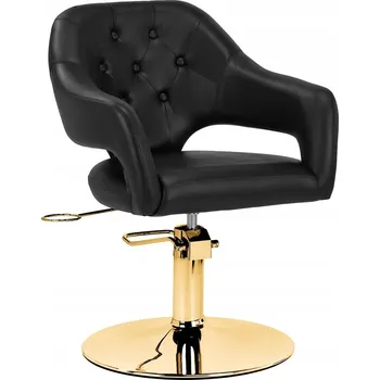 Kadeřnické křeslo Gabbiano kadeřnické křeslo Parma – zlaté a černé